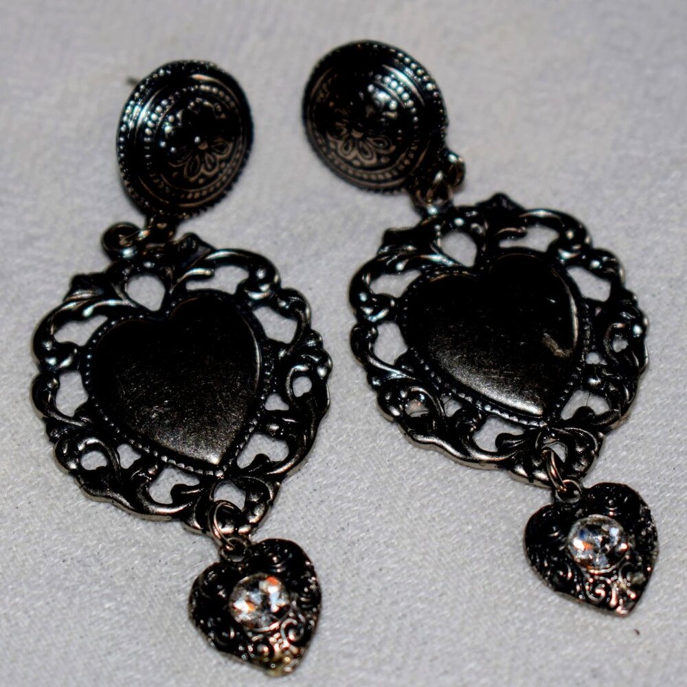 Vintage Heart Earrings